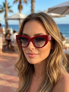 NEW ROBERTO CAVALLI SRC017M 9EZX SHINY RED GREY AUTHENTIC SUNGLASSES